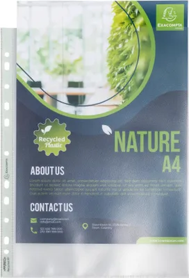 Produktbild von Exacompta 10x 50 Prospekthüllen, genarbt, RC-PP 90, für A4 - Transluzent - 5330E