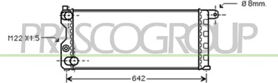 Produktbild von PRASCO AB017R001 Kühler Wasserkühler Motorkühler für FIAT Panda Schrägheck (141) Panda I Schrägheck Kastenwagen (141A) für LANCIA Y10 (156)
