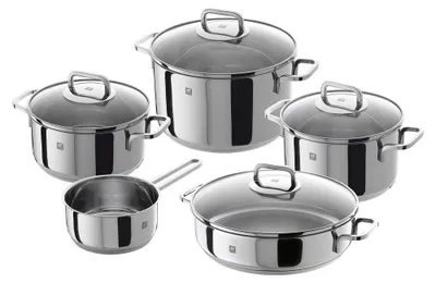Immagine prodotto di ZWILLING Quadro 5 prç tencere seti-pilav tencereli, Argento, Acciaio inox, 5 pezzi