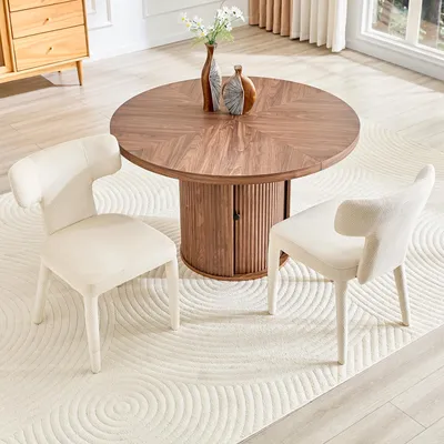 Immagine prodotto di Tavolino rotondo, diametro 70 cm, in MDF, aspetto legno, gambe in metallo, design minimalista (bianco)