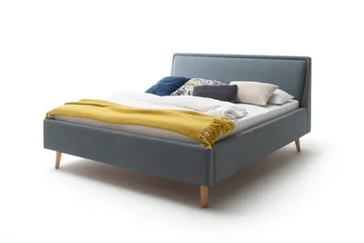 Produktbild von Doppelbett Estee 160x200cm - blau/eiche