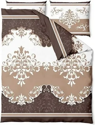 Obrázek produktu pro Zaratex Saténové povlečení 160x200 Palace béžové hnědé ornamenty