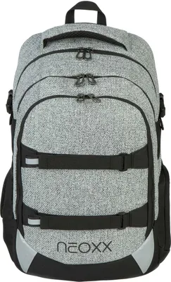 Image de neoxx sac d'école pour ordinateur portable Active Pro School Backpack Wool The World gris clair