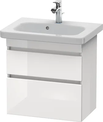 Produktbild von Waschtischunterbau DURASTYLE 368x580x610mm weiß matt/basalt matt weiss matt/basalt matt