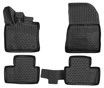 Gummi Fußmatten Set für Renault Captur 2, Bj. 2019-, 4-teilig, schwarz