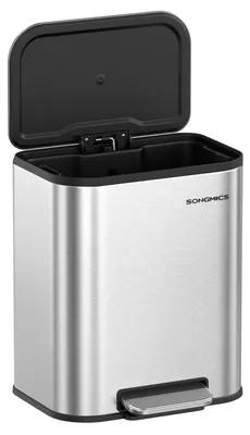 Produktbild von Mülleimer für die Küche - Pedal-Mülleimer - 20 Liter - Mit Deckel - Schwarz
