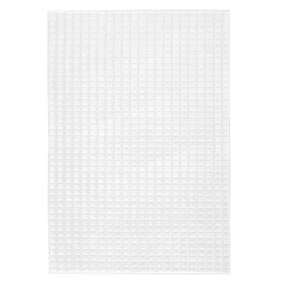 Produktbild von HOMELUX Teppich Wohnzimmer Schlafzimmer Kurzflor Fellteppich Rutschfest Flauschig Weich Teppich mit 3D Effekt, 80 x 300 cm, Weiß