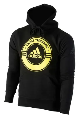Zdjęcie produktu dla Bluza z kapturem adidas Community line Taekwondo „Circle” czarna/żółta, adiCSH05T: rozmiar S