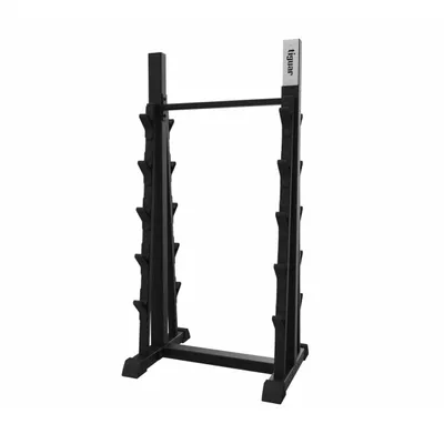 Produktbild von tiguar Barbell Rack für 10 Langhanteln  robuster Ständer für feste Barbells, platzsparend, mit 10 Ablagen, 87,2 cm Länge, 66,4 cm Tiefe, 166,1 cm Höhe,