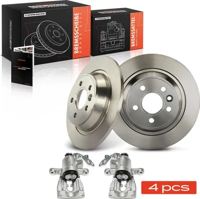 Produktbild von Frankberg 2x Bremssattel+2x Bremsscheiben Hinten für Ford Focus Galaxy S-Max Mondeo