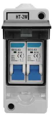 Immagine prodotto di Interruttore automatico, protezione MCB a 2 vie, scatola di derivazione impermeabile da 230 V per uso esterno