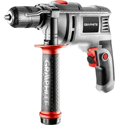Zdjęcie produktu dla GRAPHITE Wiertarka udarowa 650W, uchwyt samozaciskowy 13 mm, obroty 0-3000 min?1, walizka + 10 wierteł