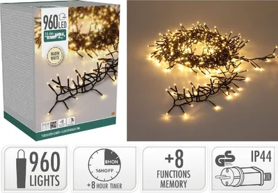 Zdjęcie produktu dla Łańcuch świetlny LED 960 ciepła biała barwa