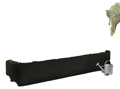 Obrázok produktu pre Vyvýšený záhon, 280 cm x 40 cm x 40 cm, drevená konštrukcia, vynikajúca drenáž, vhodný na pestovanie zeleniny, kvetín a byliniek