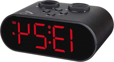 Obrázok produktu pre Rádiobudík s funkciou nabíjania cez USB, veľký, s LED číslicami, čierny