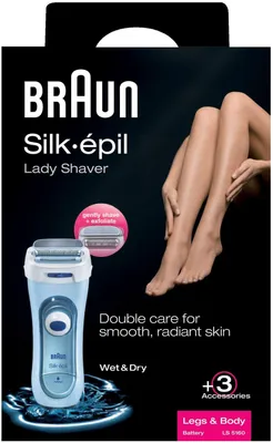 Obrázok produktu pre Braun Silk-épil 81653271, Planžetový holiaci strojček, 3 hlava/hlavy, Modrá, 1 scheerblad, Bezdrôtový, AA