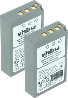 Produktbild von vhbw 2x Akku kompatibel mit Olympus E-450 Kamera (900 mAh, 7,2 V, Li-Ion)