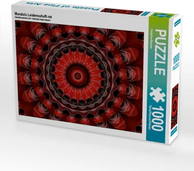 Produktbild von Calvendo Mandala Leidenschaft rot 1000 Teile Puzzle quer 640x480mm, Bässler Christine; 7424304