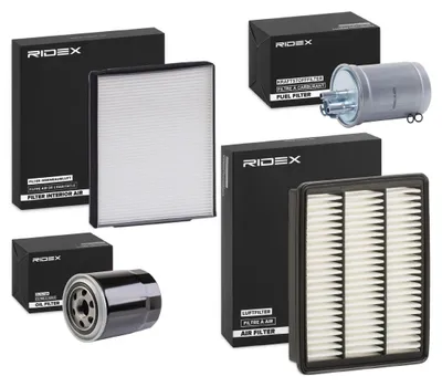 Produktbild von RIDEX Filterset Inspektionspaket Filtersatz für HYUNDAI TERRACAN (HP)