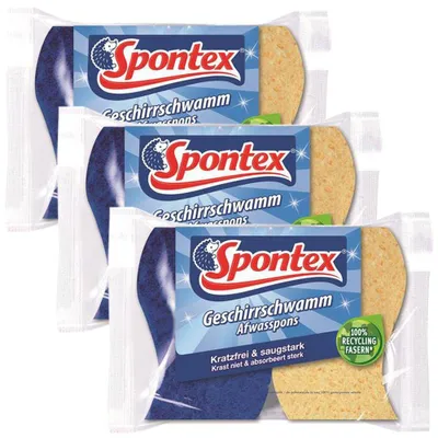 Spülschwamm 6er-Pack, kratzfrei, saugstark, Gelb