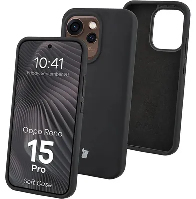 Produktbild von Silikon Handyhülle für Oppo Reno 15 Pro, Bizon Soft Case, Schwarz