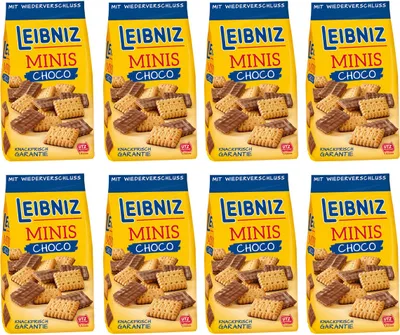 Produktbild von Bahlsen Leibniz Minis Butterkekse mit schokolade 125g 8er Pack