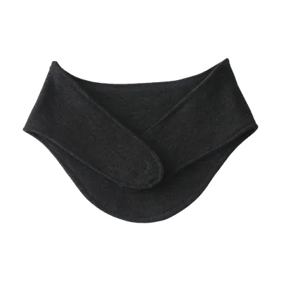 Produktbild von Warmer Schal für Herren und Damen, weich, bequem, einfarbig, Halstuch, atmungsaktiv, schnelltrocknend, Halswärmer, Schwarz