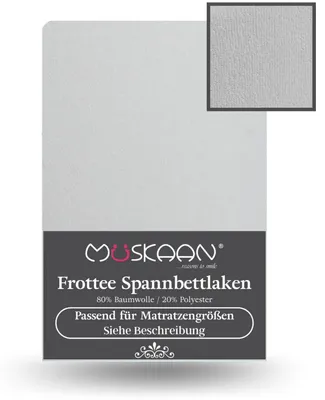 Produktbild von Frottee Spannbettlaken 140x200 cm - 160x200 cm Spannbetttuch Laken weiß