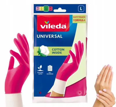 Produktbild von Vileda Universal Mehrweg-Haushaltshandschuhe Gr. L
