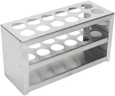 Immagine prodotto di Contenitore per reagenti da laboratorio, 3 livelli, 12 fori, acciaio inossidabile 304, resistente alla corrosione, ideale per l'uso in laboratorio