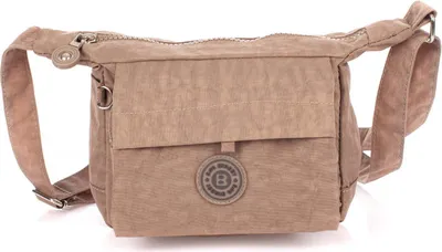 Produktbild von Bag Street Kleine Leicht Damen Tasche Umhängetasche Crinkle Nylon Beige