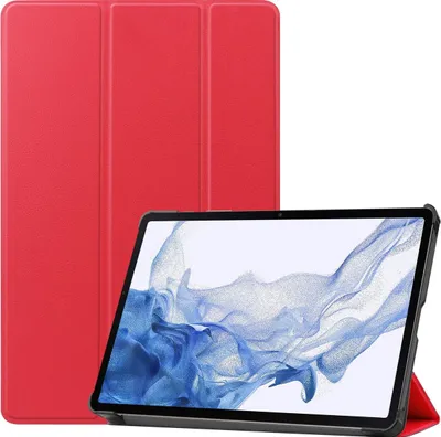 Produktbild von Mobigear Dreifach-Faltetui für Tablet, Hülle für Samsung Galaxy Tab S9, Klapphülle - Rot