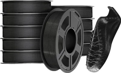 Immagine prodotto di filamento per stampante 3D, materiale TPU, ecologico, TPU nero 5KG