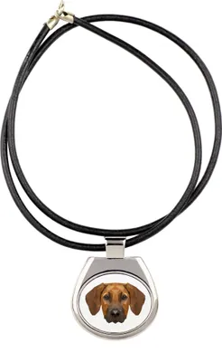 Image de Rhodesian Ridgeback - Collier avec une photo et une inscription géométrique de la marque Art-Dog