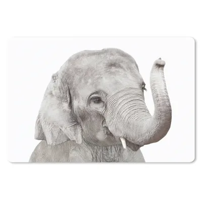 Produktbild von MuchoWow® Mauspad Mousepad Elefant - Tiere - Grau - Natur 27x18 cm - Mousepads - Maus Mat - Pad - Mausunterlage - Büroartikel - Desk Matten