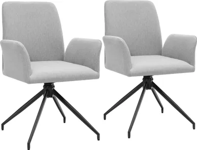 Produktbild von tectake® Drehbarer Armlehnstuhl Daya robuster Webstoff, gepolstert 55,5 x 58 x 87 cm