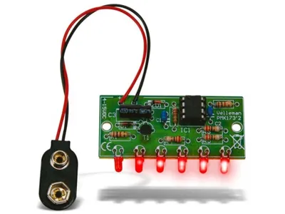 Produktbild von Mini LED Chaser Lauflicht 4V - 15V 6 LEDs MK173 Elektronischer Bausatz