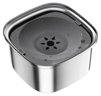 Image de Vulpes Goods Ecuelle d'eau pour chiens, 3L anti-fuite Ecuelle d'eau de voyage, acier inoxydable, antidérapant Chats Chiens Animaux de compagnie Ecuelle d'eau anti-éclaboussures pour animaux de compagnie