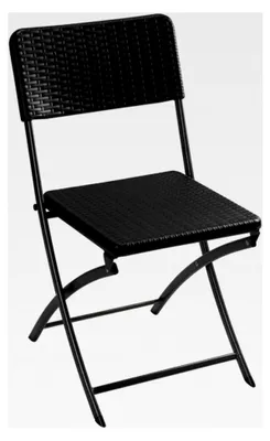 Produktbild von Gartenstuhl Klappstuhl Campingstuhl zusammenklappbar Kunststoff Rattanoptik
