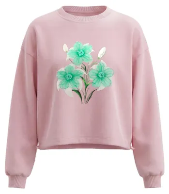 Produktbild von Damen Sweatshirt rosa in Größe L mit regulärer Passform und Rundhalsausschnitt