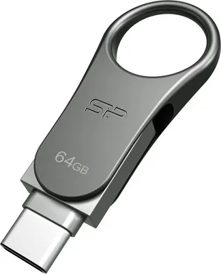Immagine prodotto di Chiavetta USB Silicon Power 64 GB USB 3.0 C80 argento compatibile con Type-C