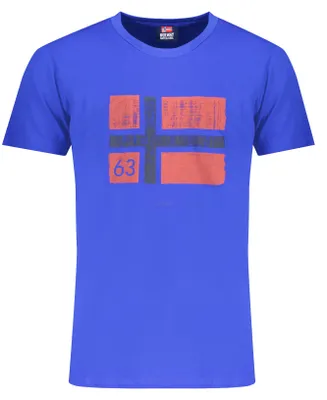 Immagine prodotto di Norwegen 1963 Herren-Kurzarm-T-Shirt Blau