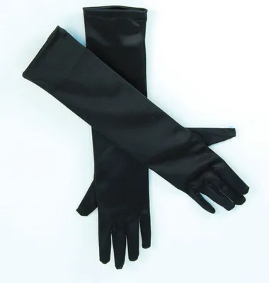 Produktbild von Schwarze Satinhandschuhe Kostümzubehör