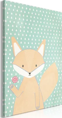 Produktbild von Vlies Leinwandbild - Little Fox (1 Part) Vertical 20x30 cm Für Kinder g-A-0297-b-a