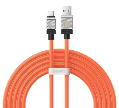 Image de Câble Baseus CoolPlay USB-A vers USB-C 100 W, 2 m, orange
