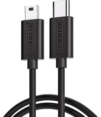 Produktbild von GO SOLID! Ladekabel für Smartphones Micro USB -> USB C - Schwarz