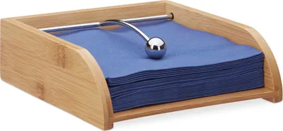 Produktbild von relaxdays Serviettenhalter aus Bambusholz