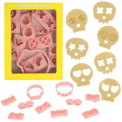 Produktbild von Ausstecher Set Halloween 10-teilig, Keksausstecher Schädel & Plätzchenform