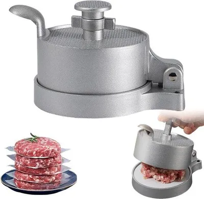 Produktbild von Famanu Hamburgerpresse verstellbar - 11,5 cm aus hochwertigem Aluminium