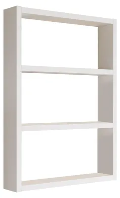 Obrázek produktu pro Dřevěná nástěnná police „PR1“ – 43 x 9 x 60 cm – bílá